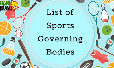 List of Sports Governing Bodies