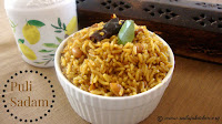 images of Puli Sadam / Tamarind Rice / Puli Chadam / Thalicha Puli Sadam - Quick Tamarind Rice