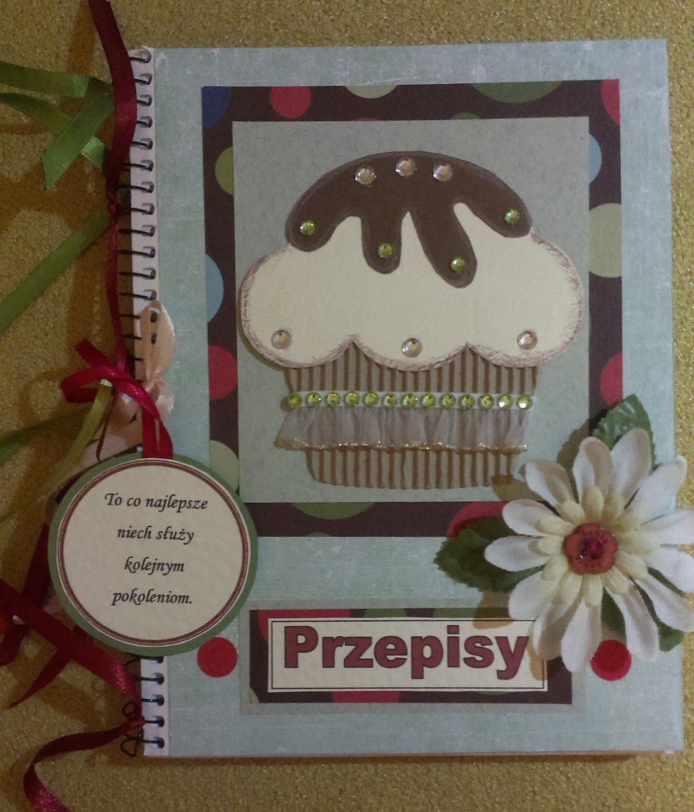 ROBÓTKI EWCI PRZEPIŚNIK SCRAPBOOKING ZESZYT NA PRZEPISY