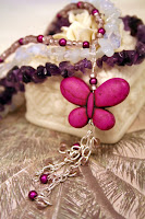 Purple Butterfly (sterling silver, amethyst, stones, quartz, Czech glass) :: All the Pretty Things