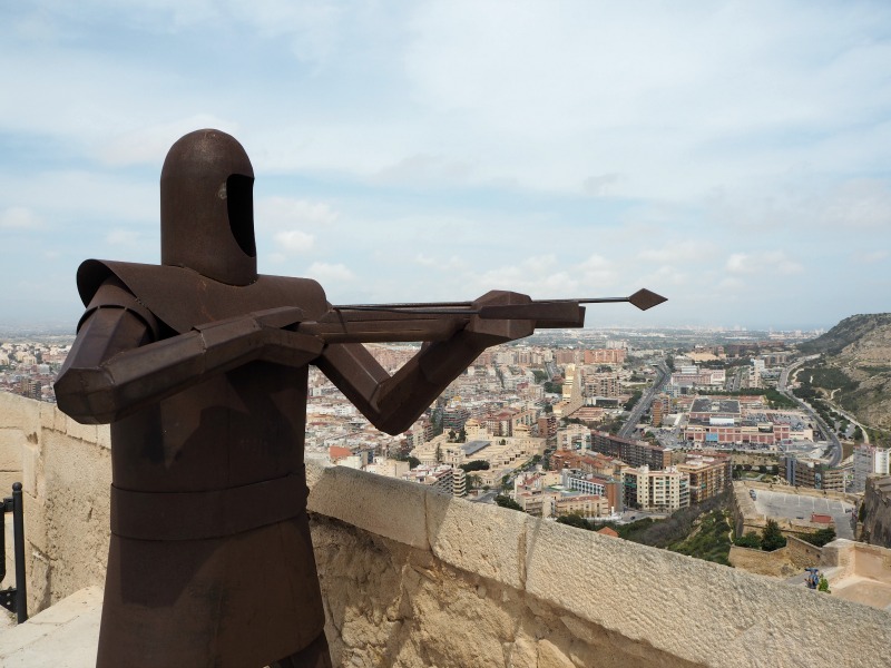 Soldier sculpture in Alicante castle