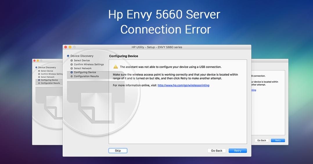 HP Envy Server Connection Error