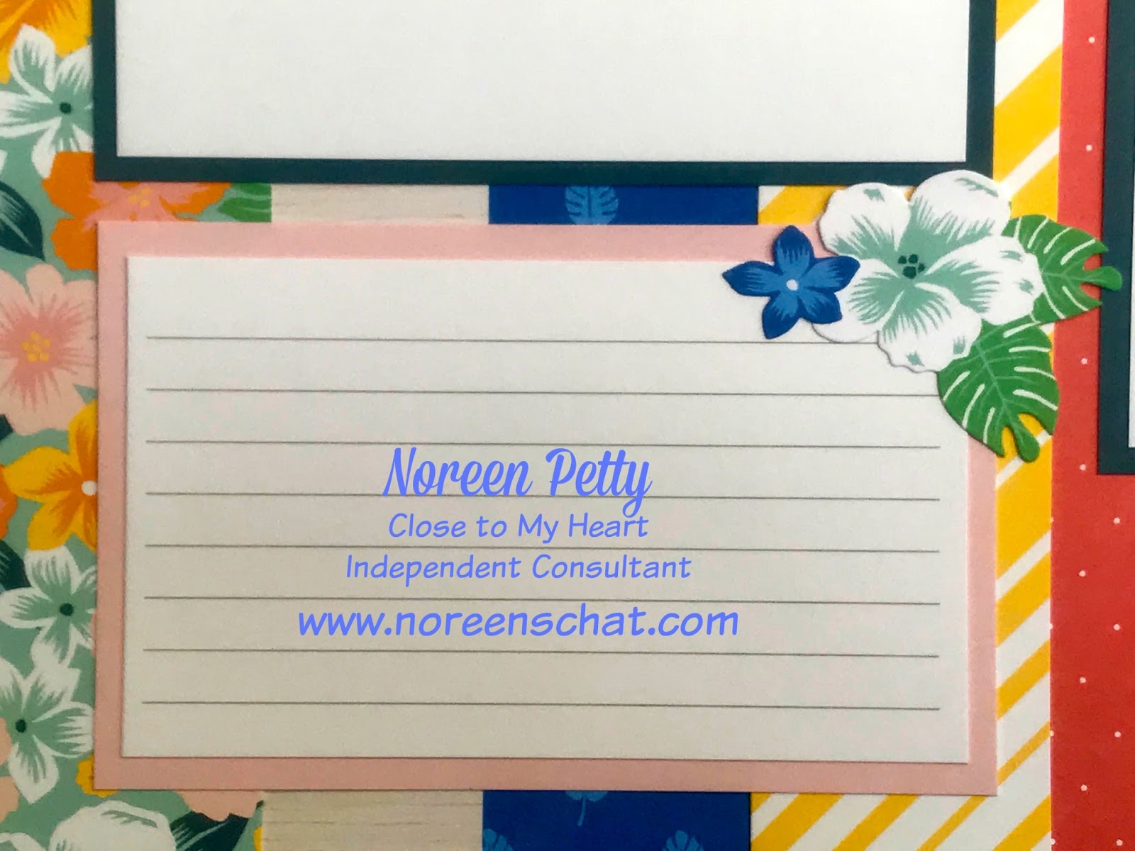 Noreen's Scrap N Chat CTMH Postcard Perfect Paradise Scrapbook Layout