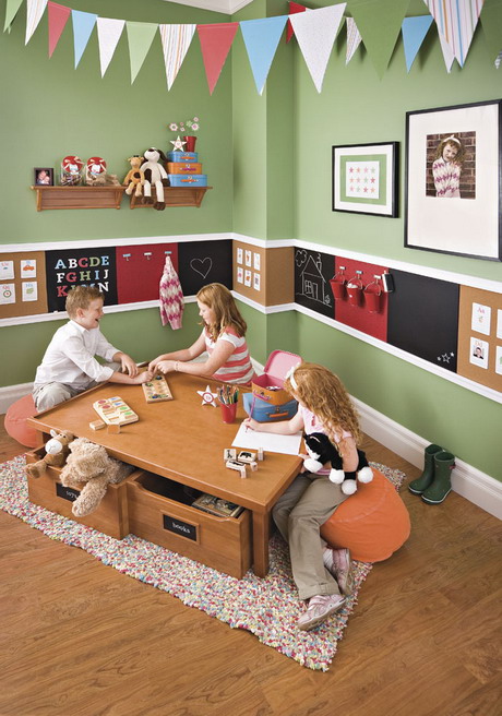Creative Playroom Paint Ideas To Make Kids Room Looks Cheerful - Home