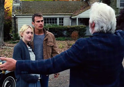 Dakota Fanning and Theo James in The Benefactor