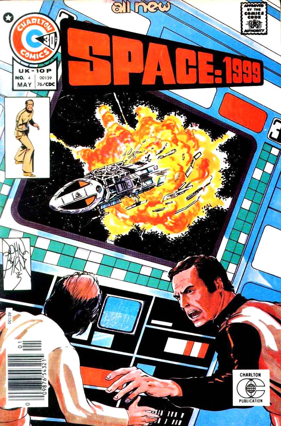 Space 1999 v1 #4 chalrton bronze age comic book cover art by John Byrne