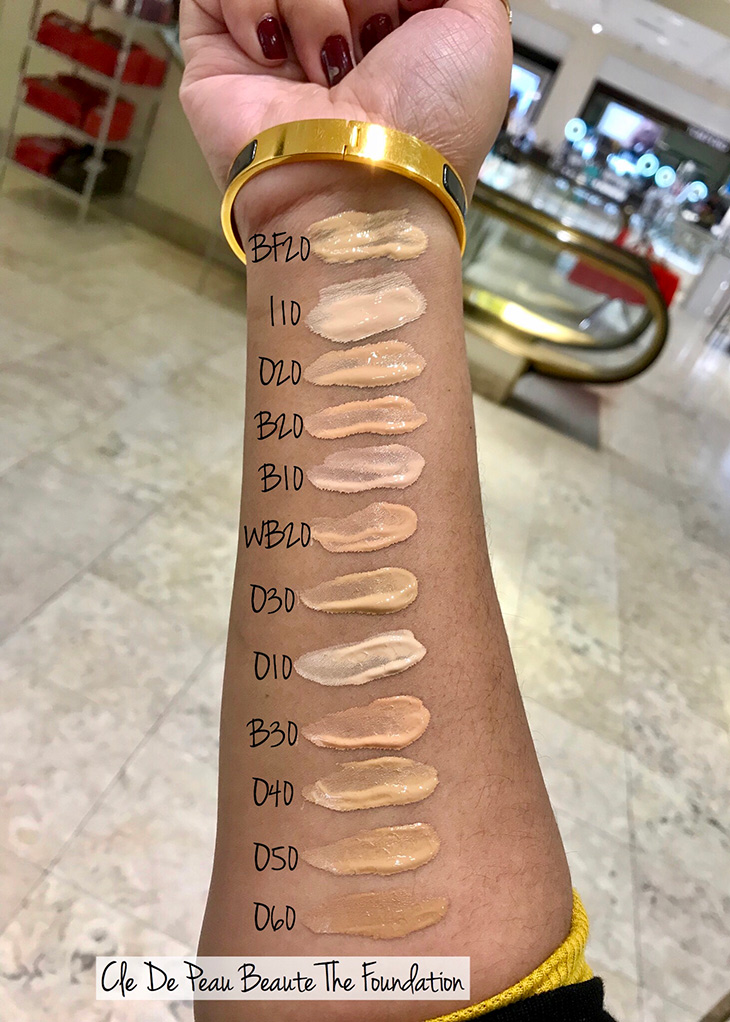 Cle De Peau Beaute The Foundation Swatches 