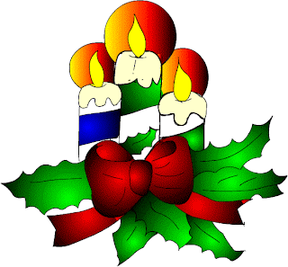 Clip art picture of Christmas candles