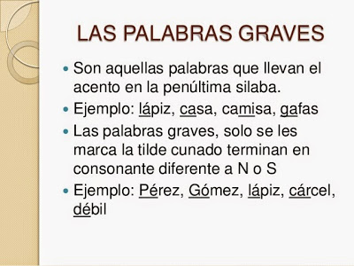 definicion de palabras graves y 10 ejemplos