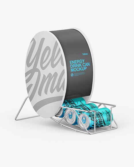Download Dispenser W Matte Metallic Cans Mockup PSD Mockup Templates