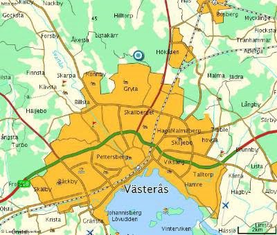 Karta över Västerås Kommun Bild | Karta över Sverige, Geografisk