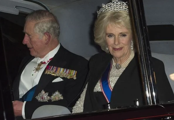 Princess Diana's favourite tiara at White-Tie Palace Party, original Cambridge Lover’s Knot Tiara