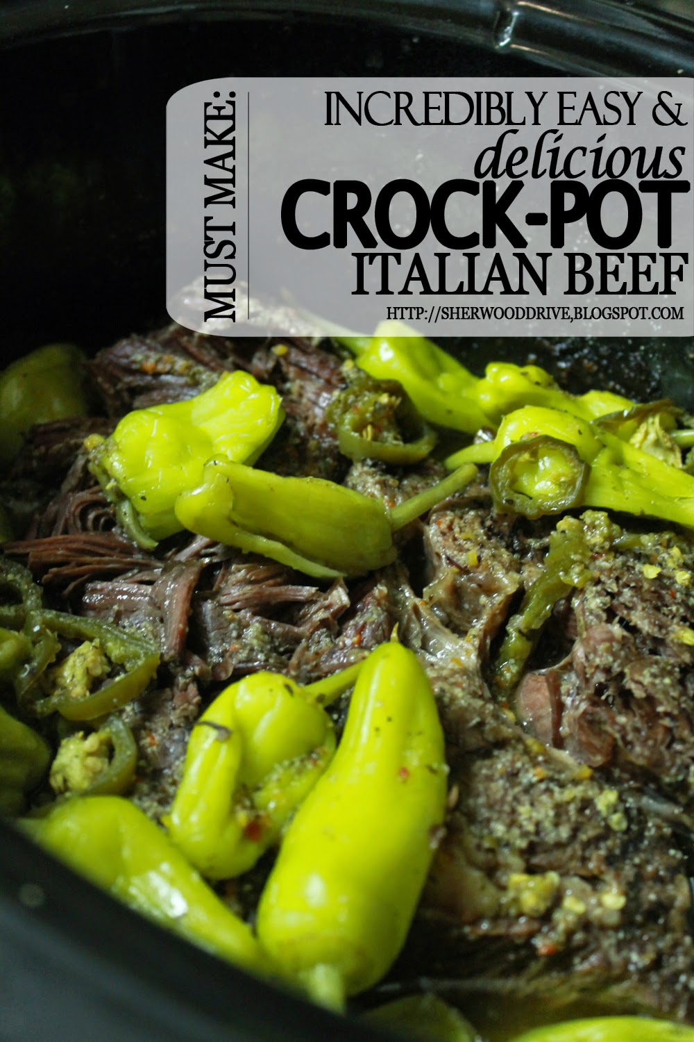 Sherwood Drive Recipe Quickie CrockPot Italian Beef