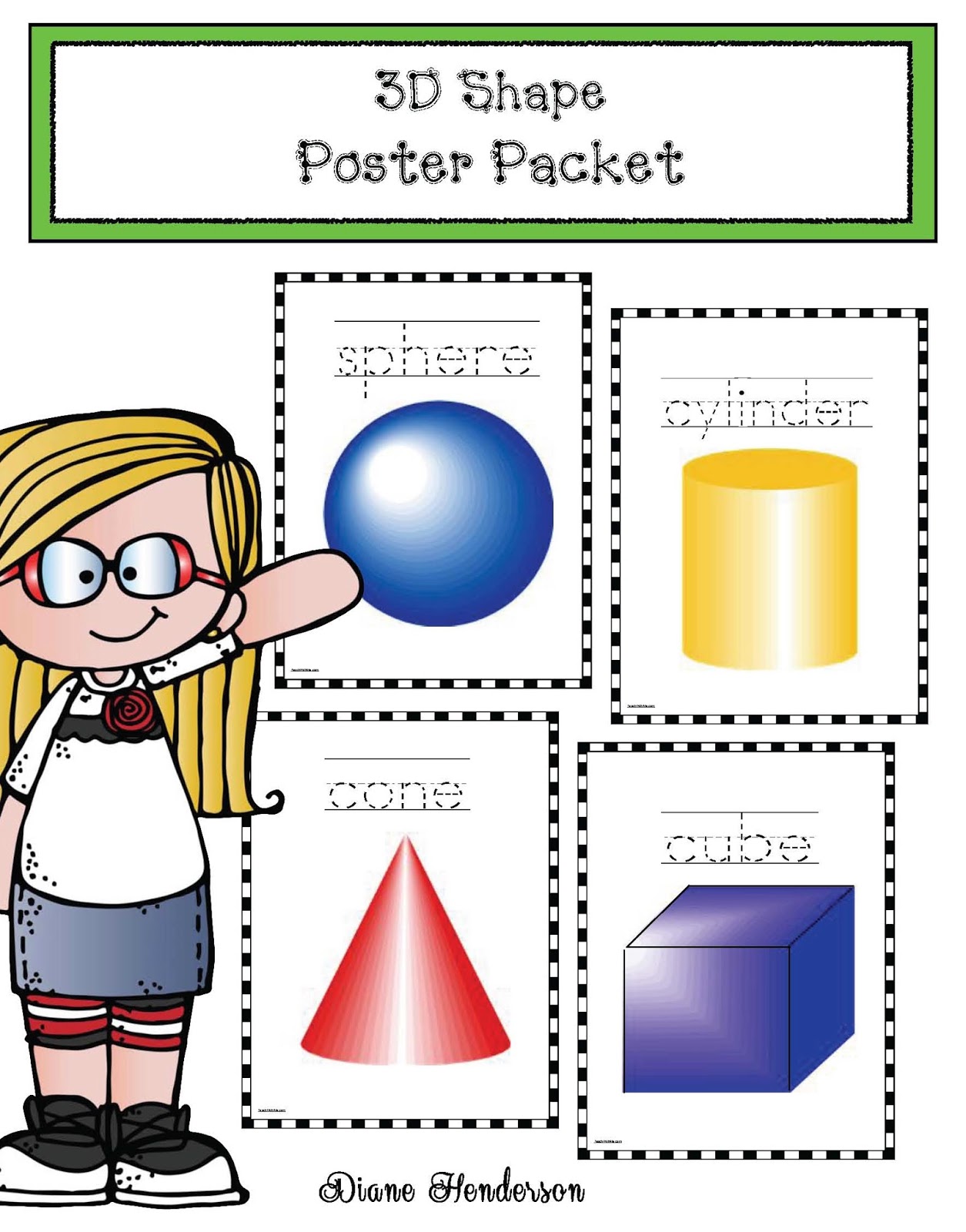 2d 3d Poster Packet Classroom Freebies