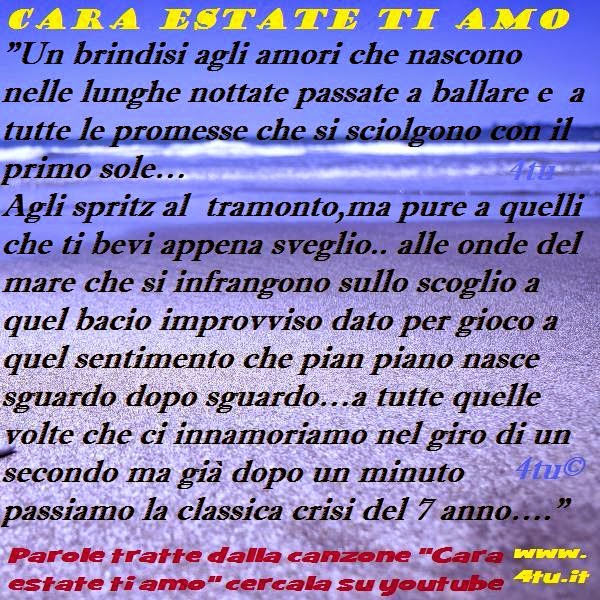 Frasi Canzoni Sull Estate