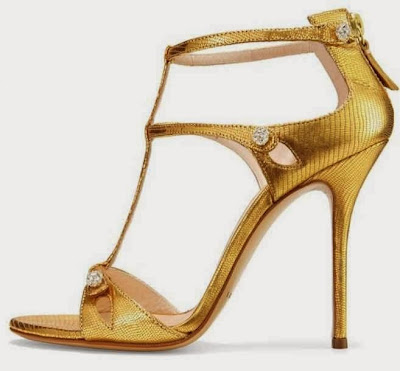 Casadei gold sandal heels