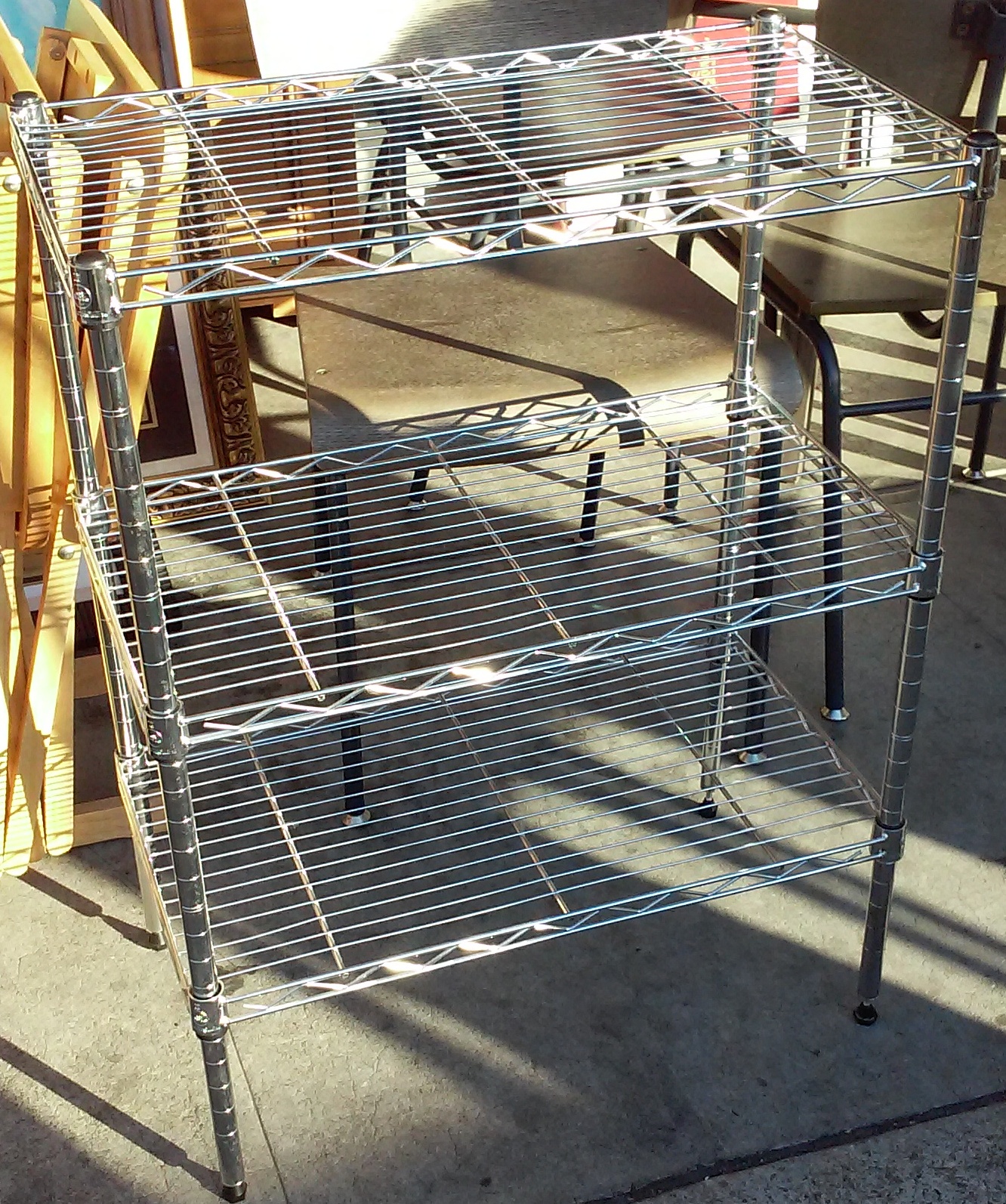 UHURU FURNITURE & COLLECTIBLES SOLD 2' x 2 1/2' Chrome Baker's Rack 35