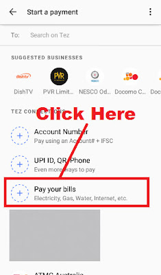 how to pay water bill in tez app