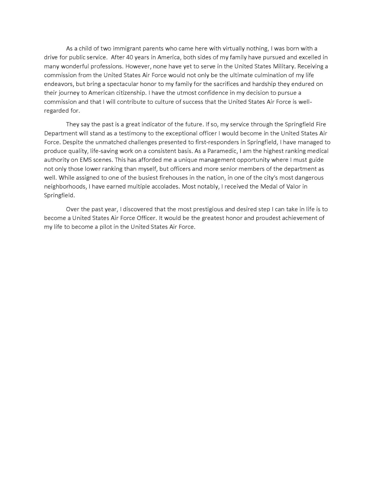 Air force officer essay image
