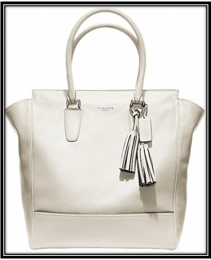 #Coach Tanner Tote #leather #silver