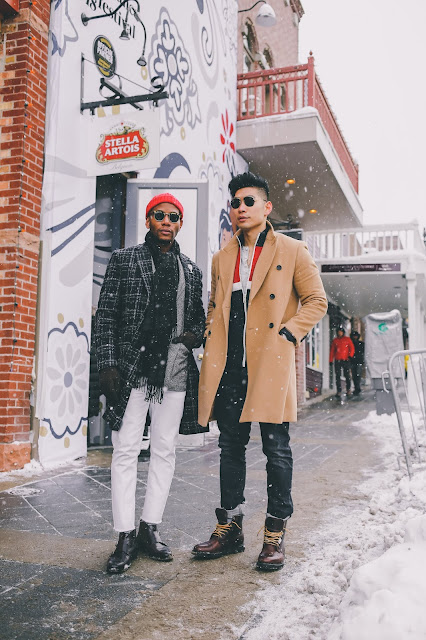 Leo Chan of Levitate Style with Sabir Peele of Men's Style Pro at Cafe Artois | Menswear Outfits