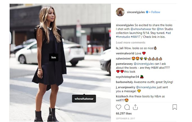 Being the largest fashion brand online, H&M also embarked on the journey of influencer marketing with its ‘Fall 2017’ collection. Model Ela Velden and fashion influencer Julie Sariñana collaborated with the Fashion line for its social media marketing.