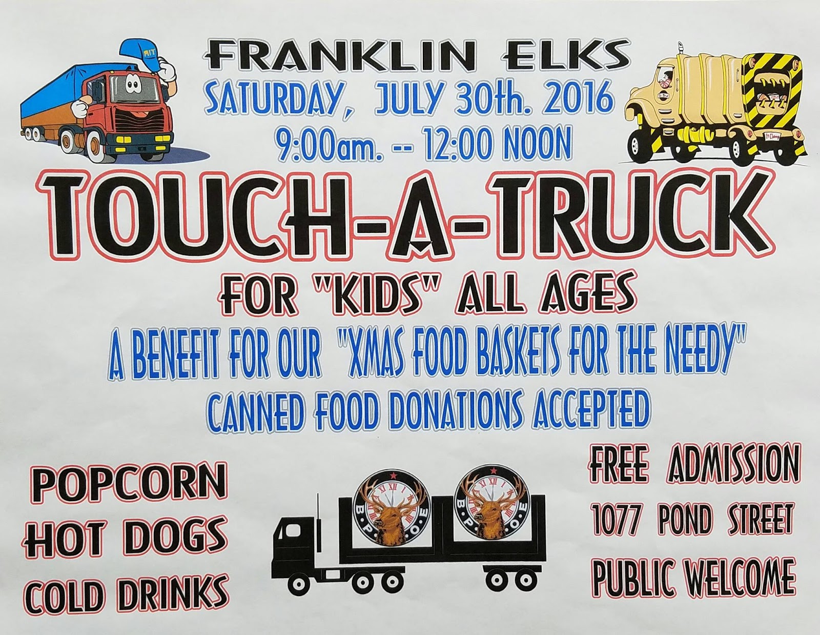 Franklin Matters: Franklin Elks Lodge: Touch - A - Truck - July 30
