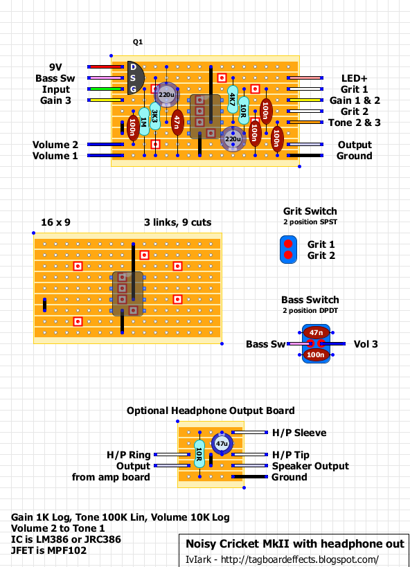 Guitar FX Layouts: Noisy Cricket MkII