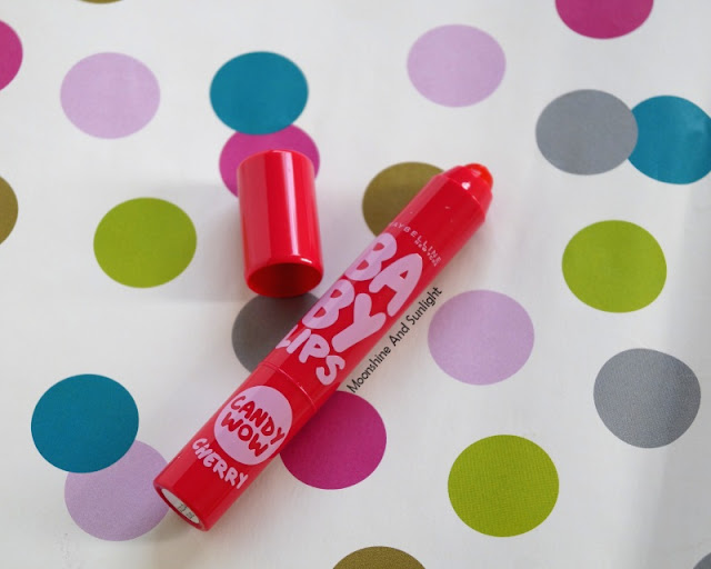 Maybelline Baby Lips CANDY WOW in Cherry  picture Review and Swatch
