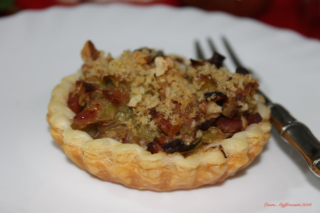 finte mini quiches porri e pancetta