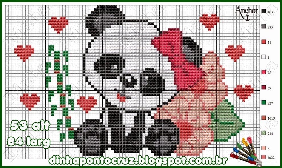 Pandinha Em Ponto Cruz Dinha Ponto Cruz: Pandinhas ponto cruz