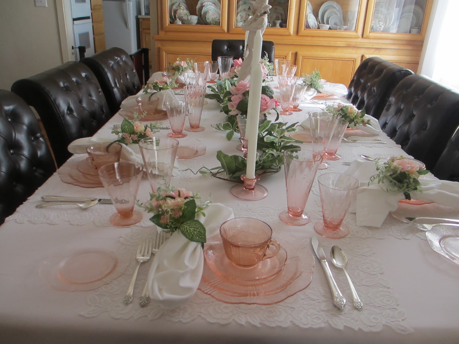 The Welcomed Guest: Pink Depression Glass Table