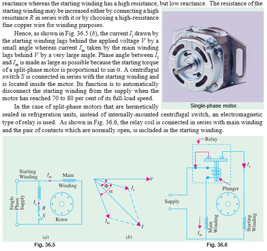 Single phase induction motorMaking single phase Induction motors self starting