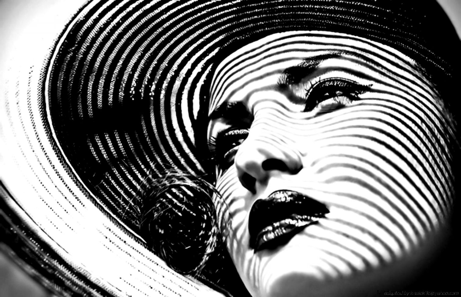 Black and White Zebra Background with Face