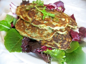 spinach pancakes with lime butter