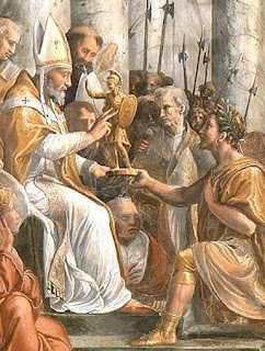 Pope St. Sylvester and Constantine
