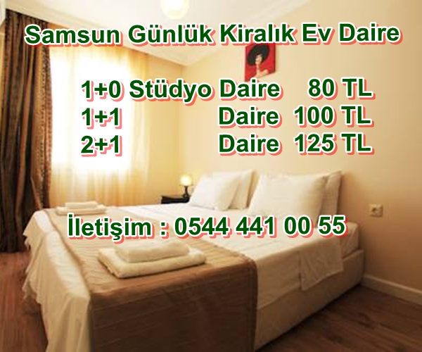 Samsun Günlük Kiralık Ev Atakum Medikal Park Hastanesine Yakın