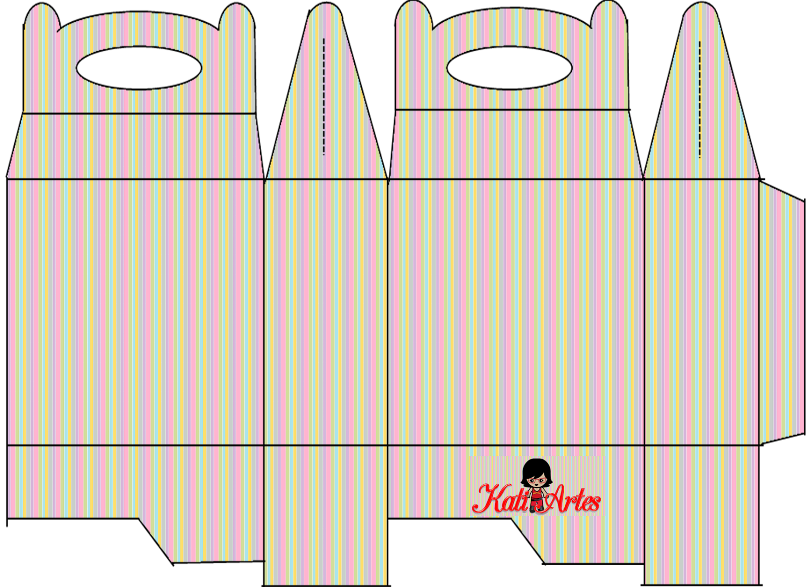 Colored Stripes Free Printable Lunch Boxes. - Oh My Fiesta! in english