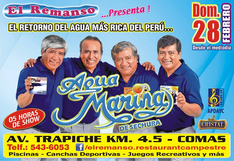 ESPECTACULOS DEL PERU 2017 PARA TODO EL MUNDO AGUA MARINA SE DESPIDE