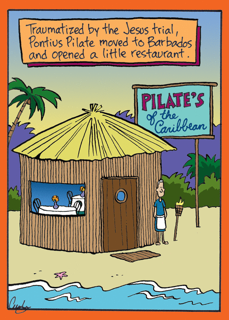 Pilate's of the Caribbean cartoon picture