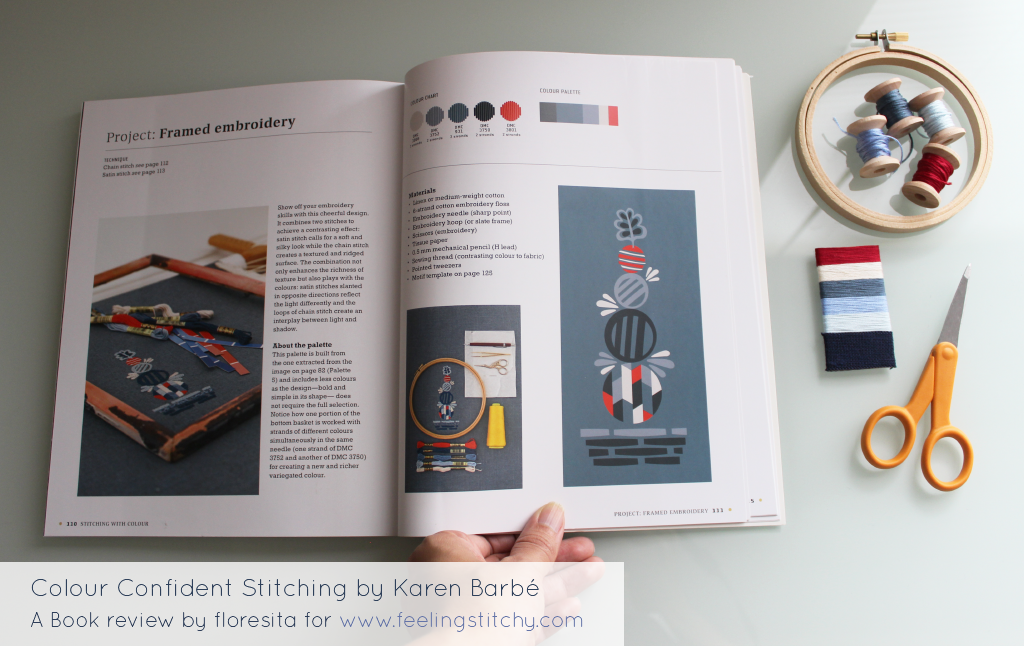 Colour Confident Stitching by Karen Barbe - a book review by floresita for Feeling Stitchy