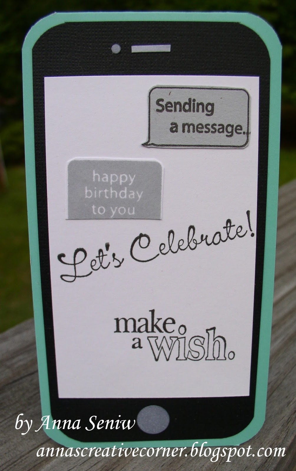 A Peek Inside The Creative Corner An iPhone Birthday Card