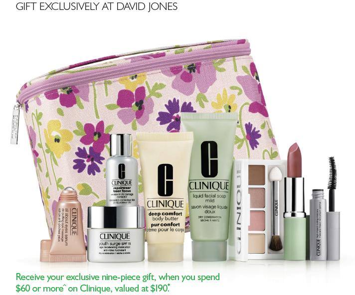 I Want A Little Bit of Everything Clinique GWP gift at David Jones