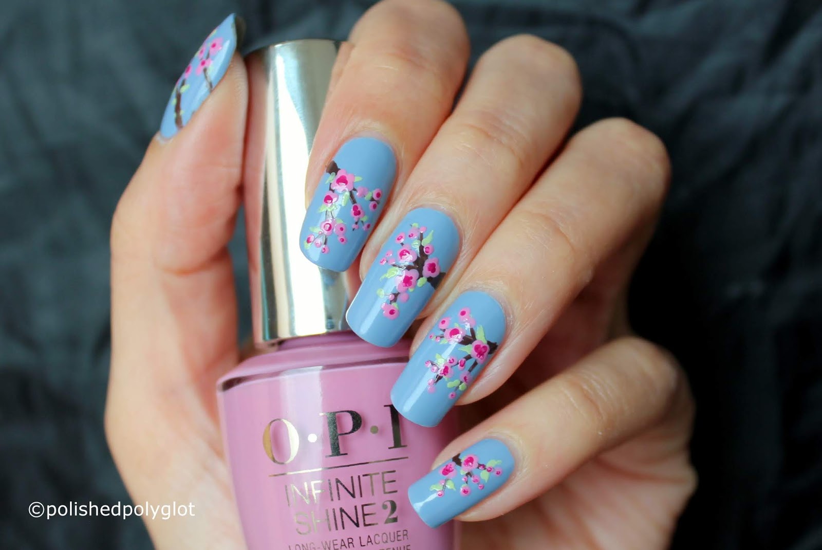 Nail Art Spring Blossoms Manicure With Opi Tokyo Collection Polished Polyglot