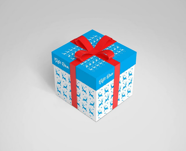 Mock Up Boxes : realistic-gift-box