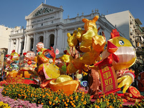 Lunar New Year display at Largo do Senado in Macau