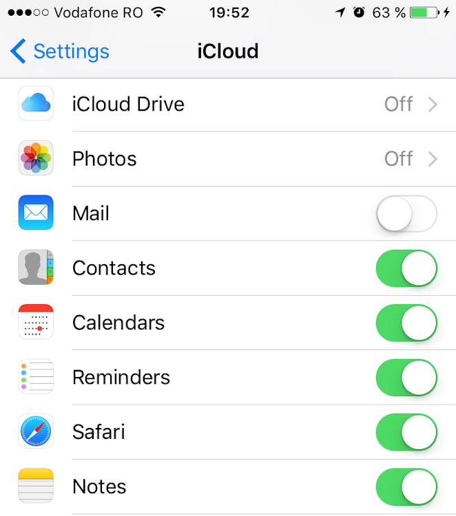 iOS 9 enable iCloud for Notes