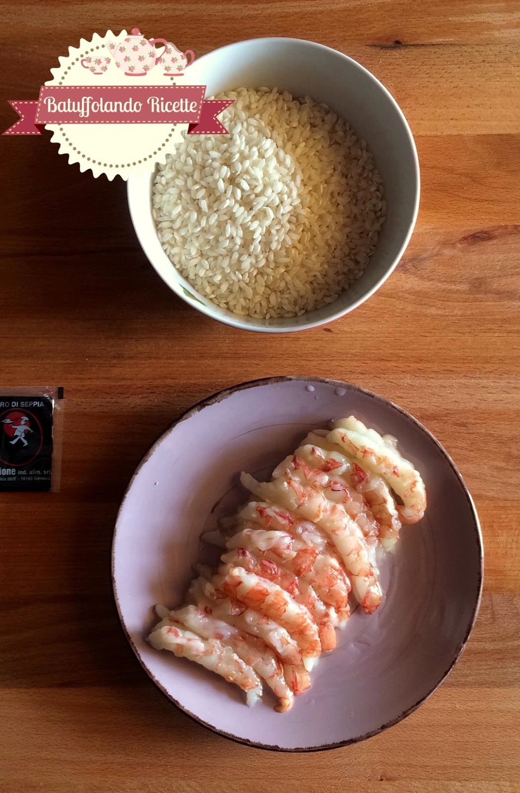 Batuffolando Ricette Risotto al nero di seppia con gamberi argentini