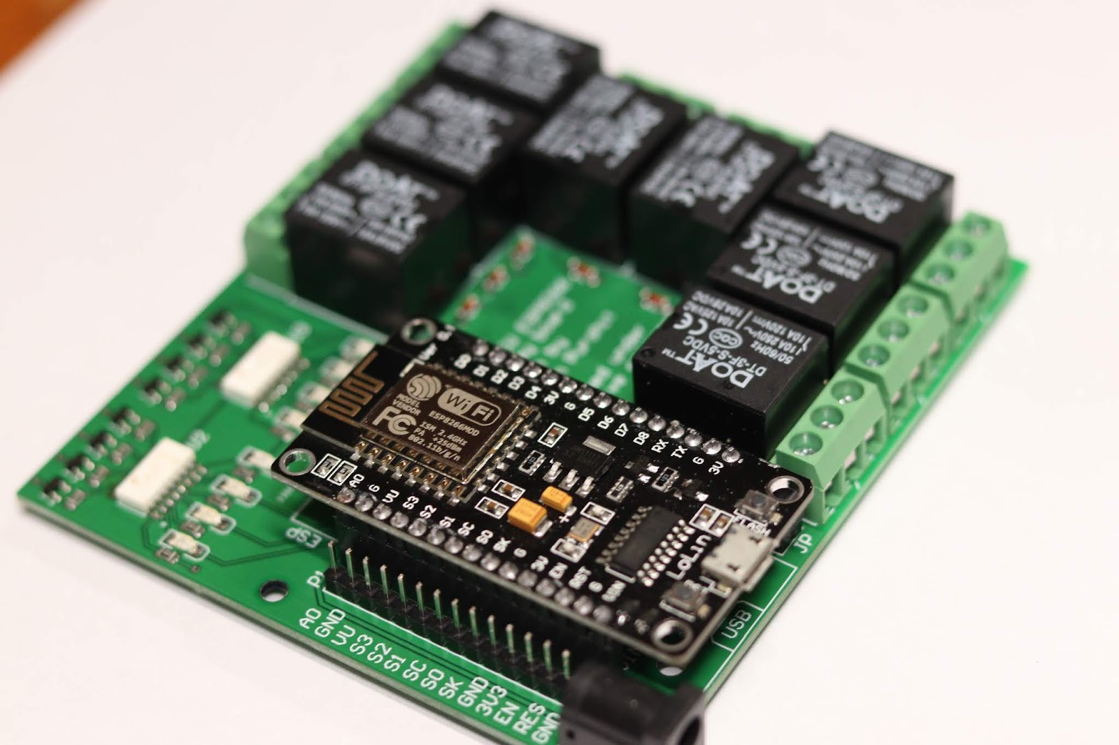 NodeMCU based 8 relay board for of Things (IoT applications)