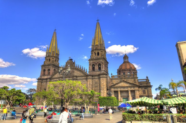 La cathédrale de Guadalajara.